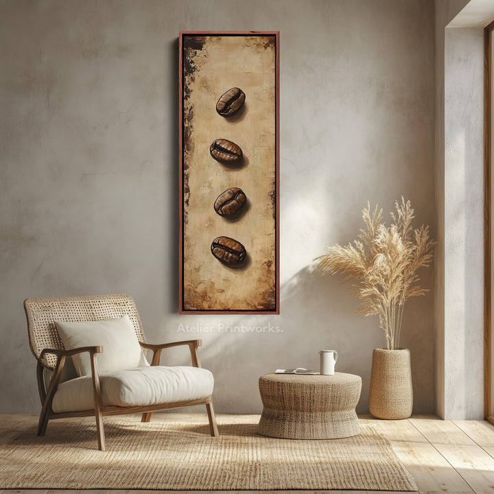 Coffee Shop Wall Art Tall Slim Vertical Decor