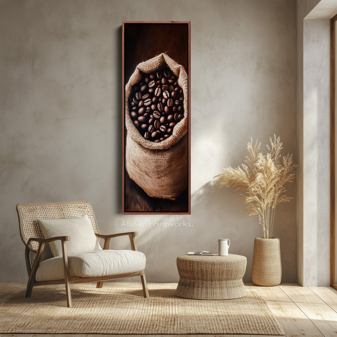 Vertical Decor Coffee Shop Wall Art Tall Slim