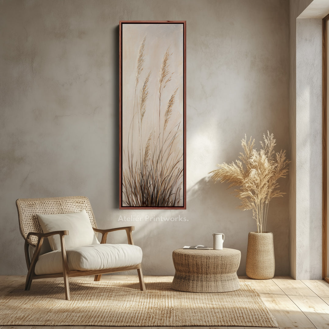 Wild Grass Vertical Wall Decor Tall Hallway Decor