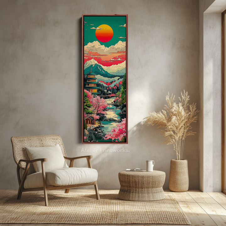 Japanese Landscape Vertical Wall Art