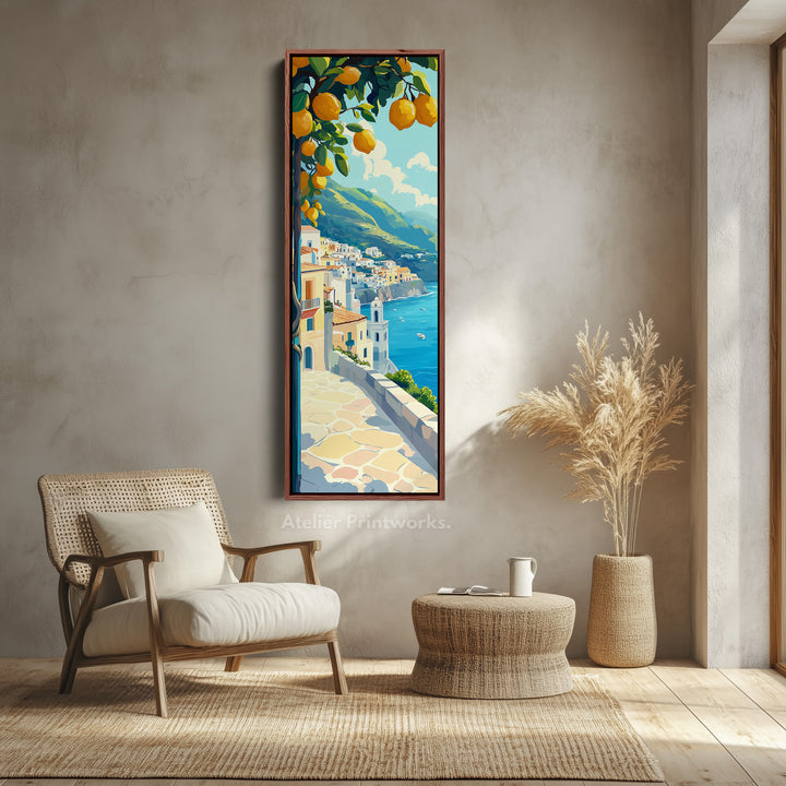 Amalfi Coast Tall Narrow Vertical Wall Art