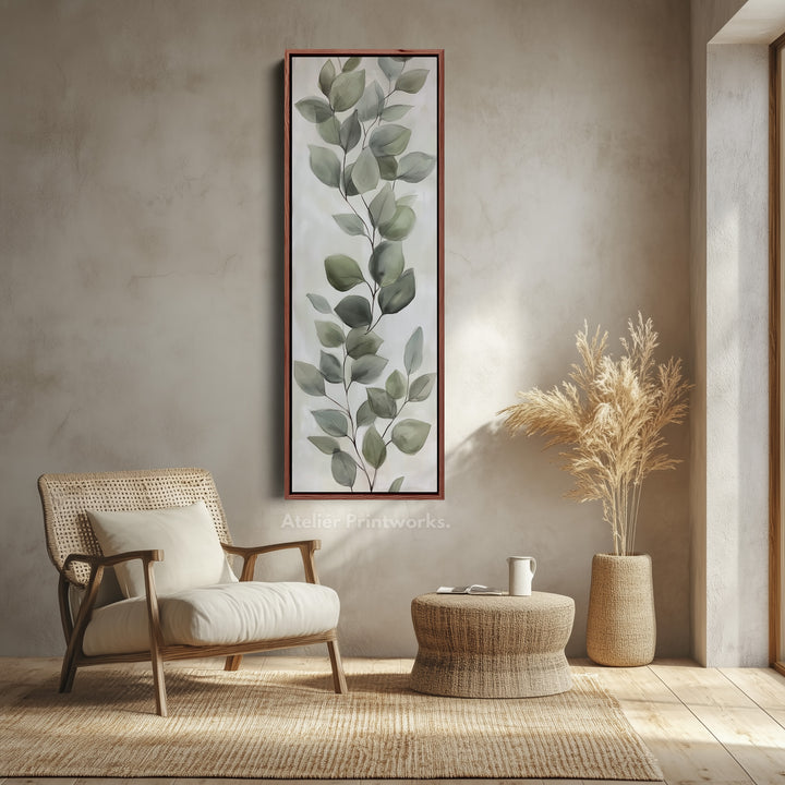 Eucalyptus Leaves Vertical Wall Art