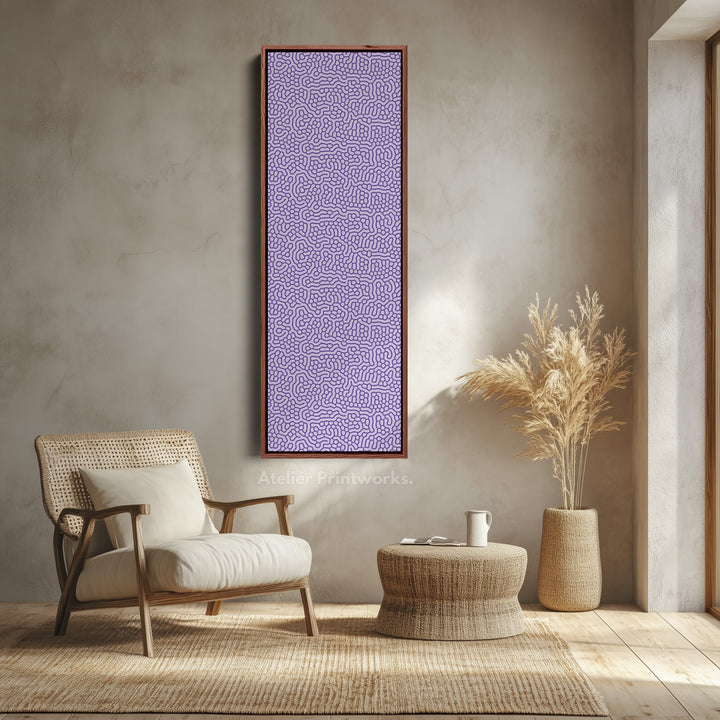 Purple Wriggly Vertical Narrow Wall Art