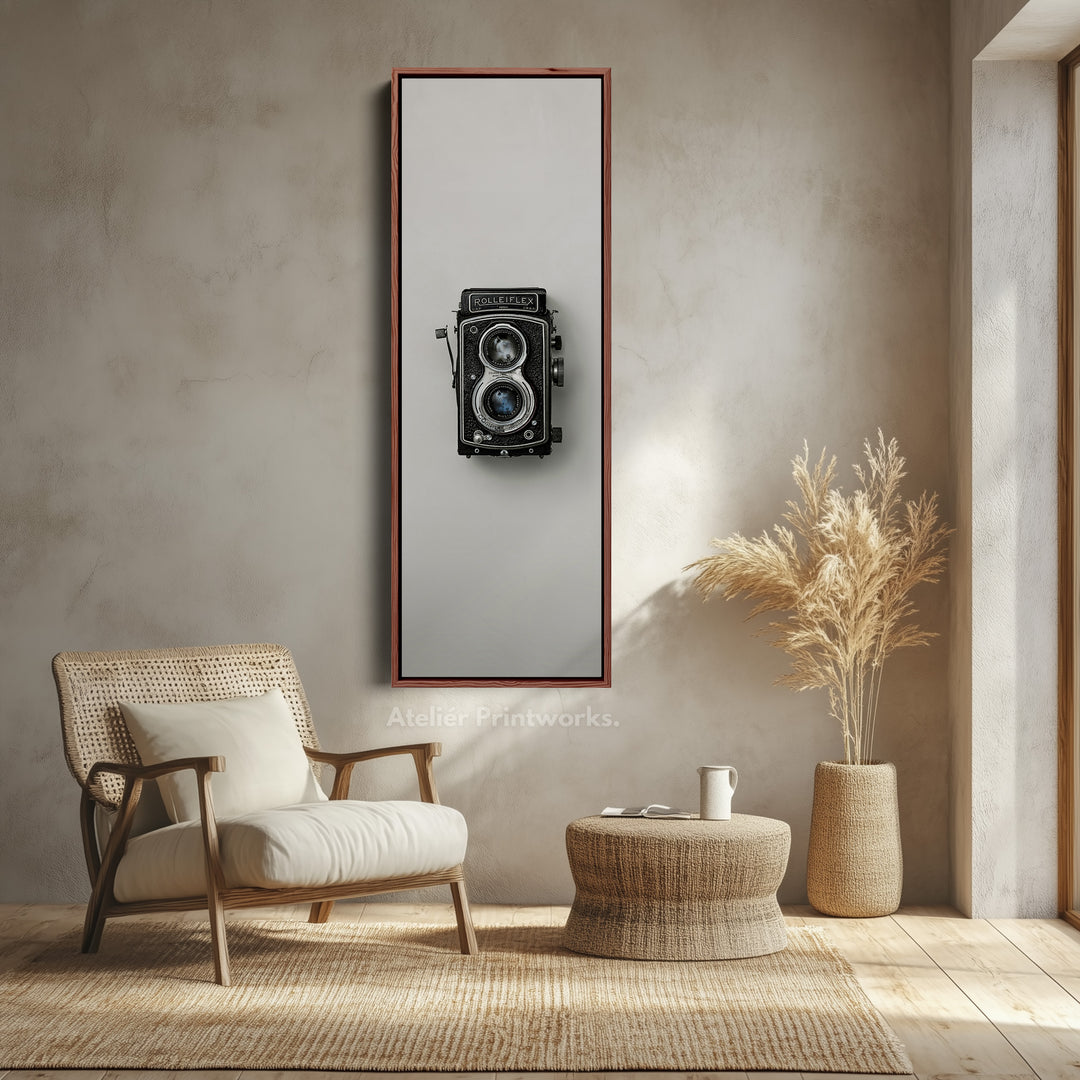 Minimalist Photography Rollieflex Framed Vertical Wall Art