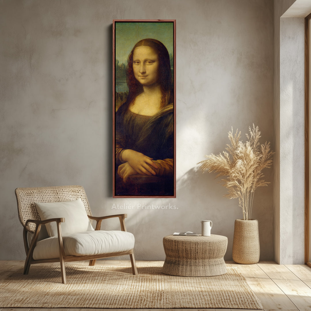 Long Vertical Wall Art Leonardo Di Vinci Mona Lisa