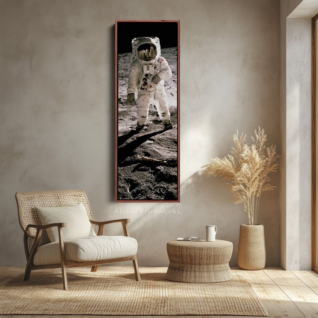 Long Vertical Wall Art Moon Walk Astronaut