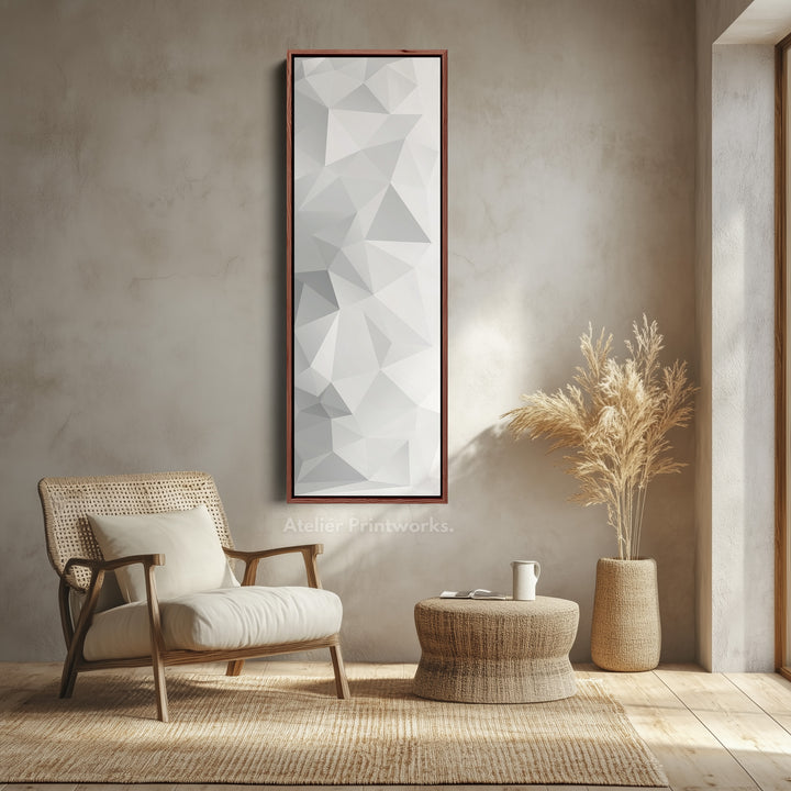 Abstract Black Stripes Vertical Framed Canvas Wall Art for Bedroom or Entryway