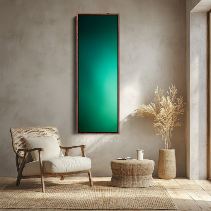 Narrow Wall Art Deep Green Thin Wall Art For Living Room