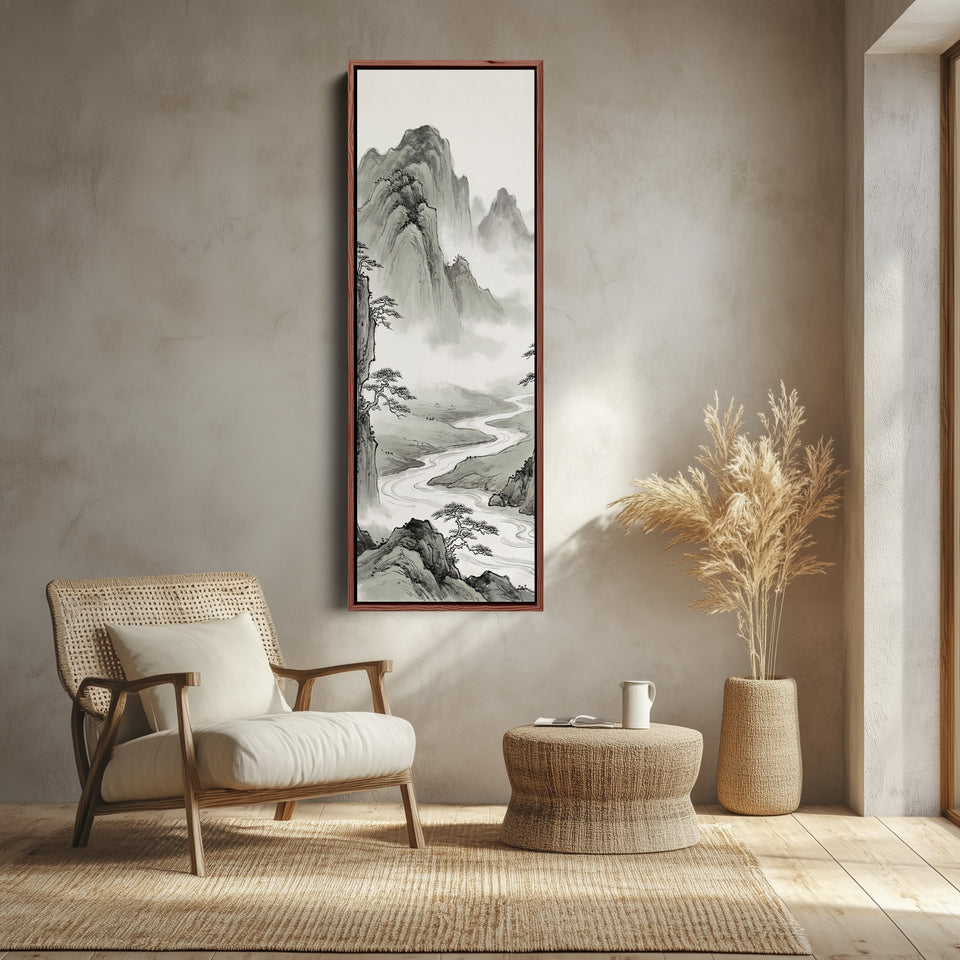 Ink Mountain Bedroom Wall Art Oversized Wall Decor Bedroom