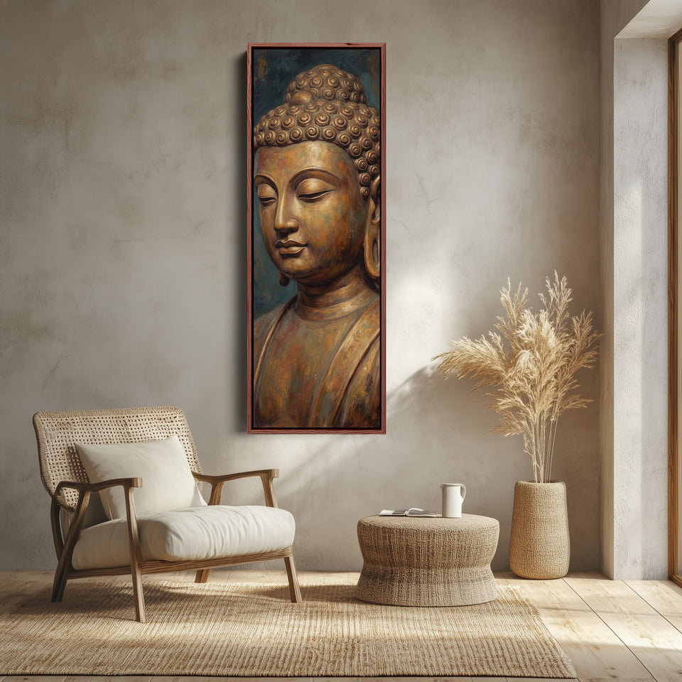 Buddha Portrait Large Wall Art Statement Canvas Living Room