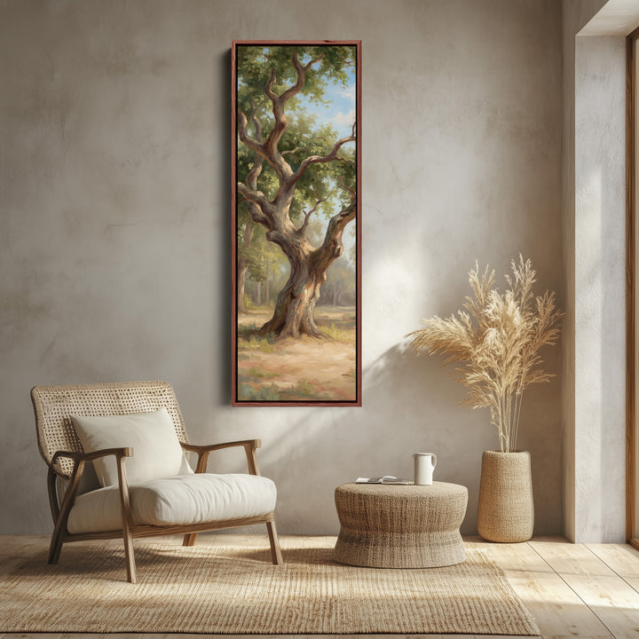 Twisted Tree Vertical Wall Art Landscape Canvas Office