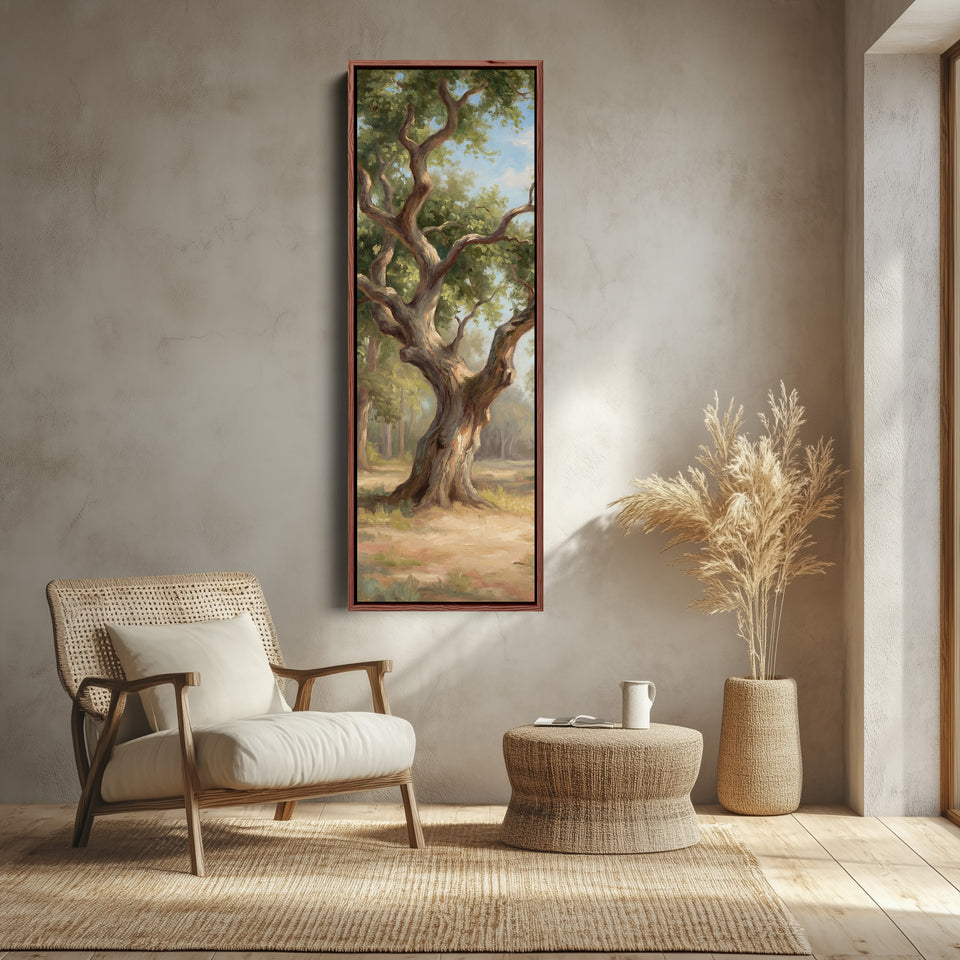 Twisted Tree Vertical Wall Art Landscape Canvas Office