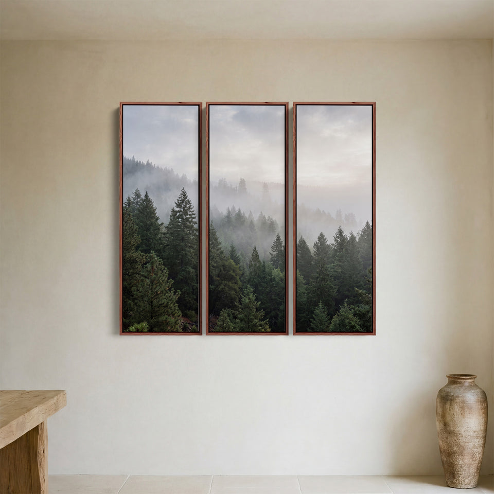 Misty Forest Extra Large Wall Art Set for Office