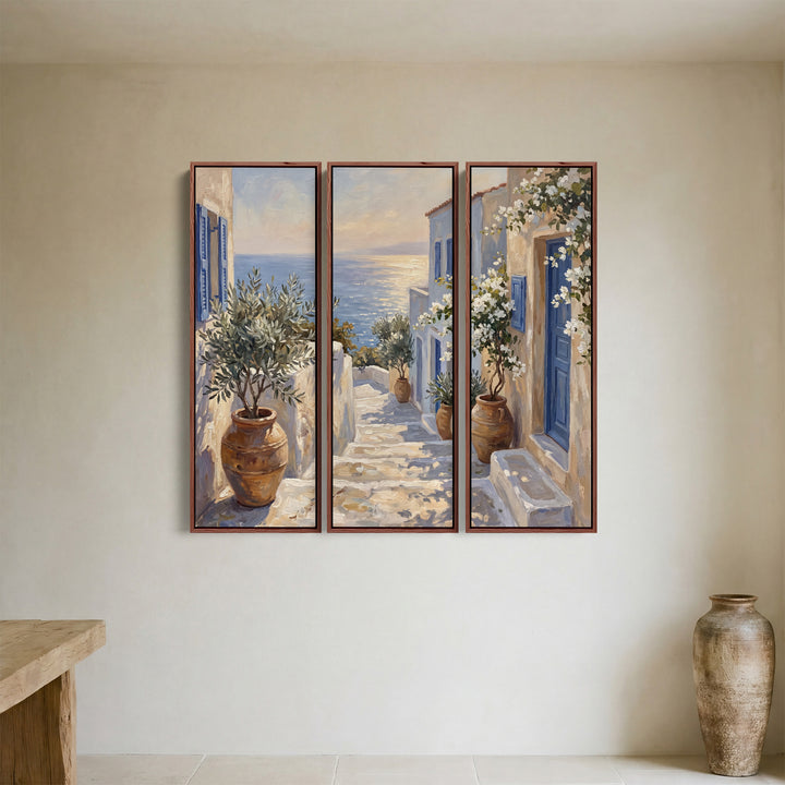 Coastal Village Extra Large Wall Art Set For Living Room