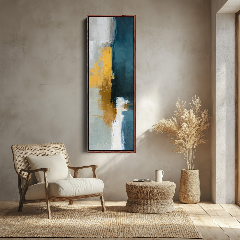 Portrait Wall Art Abstract Colour Block Composition For Office
