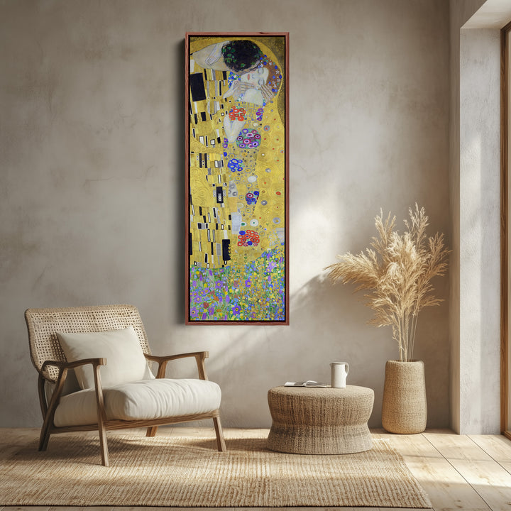 Gustav Klimt Long Wall Art The Kiss Romantic Couple For Bedroom