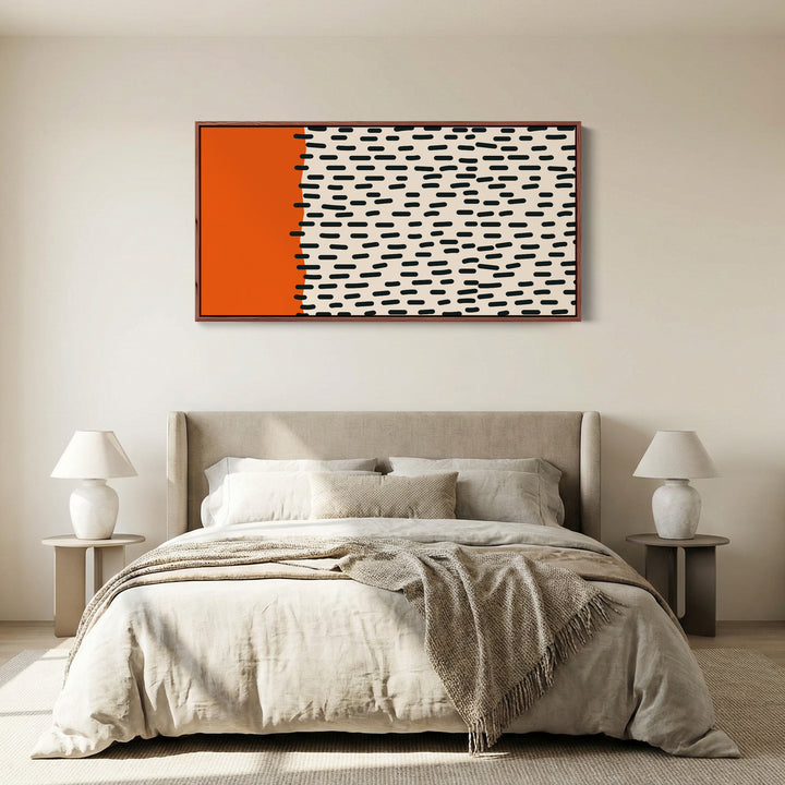 Horizontal Wall Art Abstract Dash Panel Statement Wall Decor Living Room