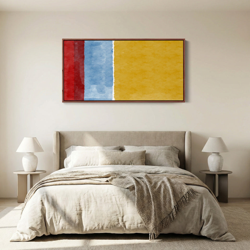 Wide Wall Art Vertical Stripe Trio Statement Wall Decor Office