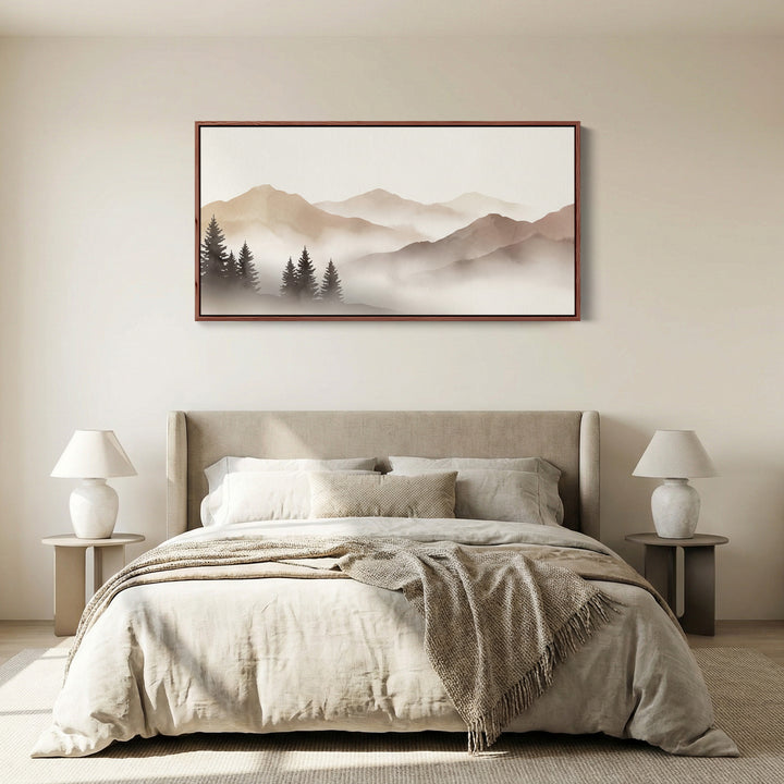 Misty Mountain Layers Large Wall Art Oversized Wall Decor For Office