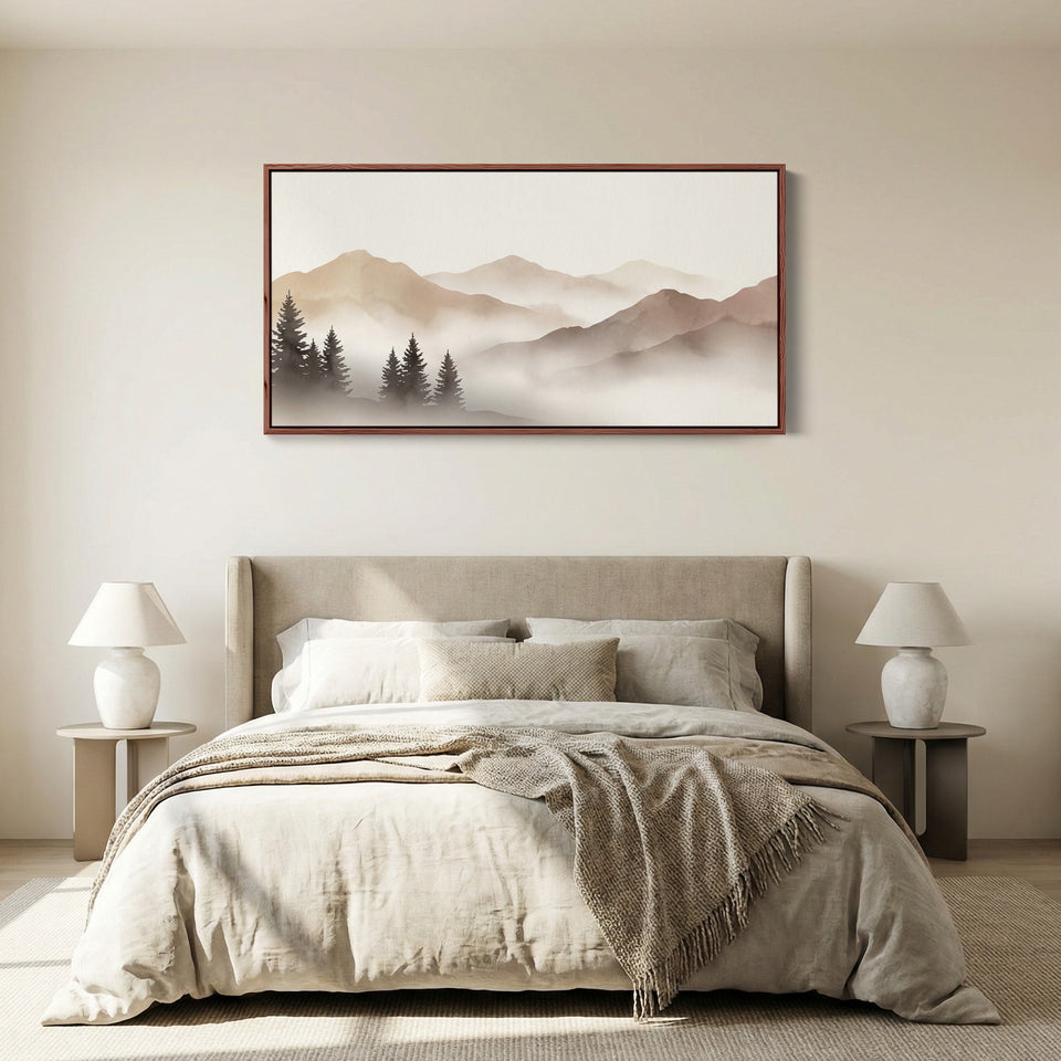 Misty Mountain Layers Large Wall Art Oversized Wall Decor For Office