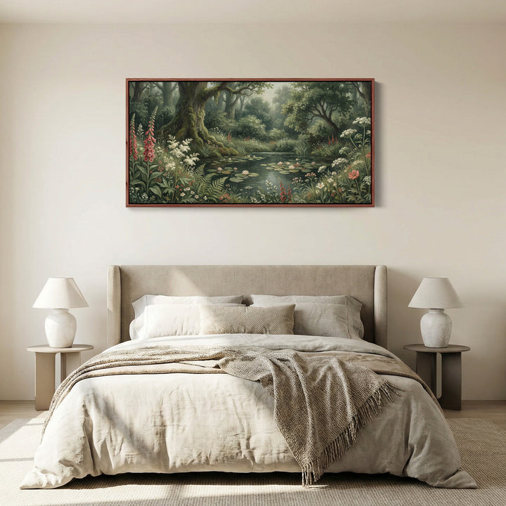 Woodland Pond Bedroom Wall Art Oversized Wall Decor For Hallway