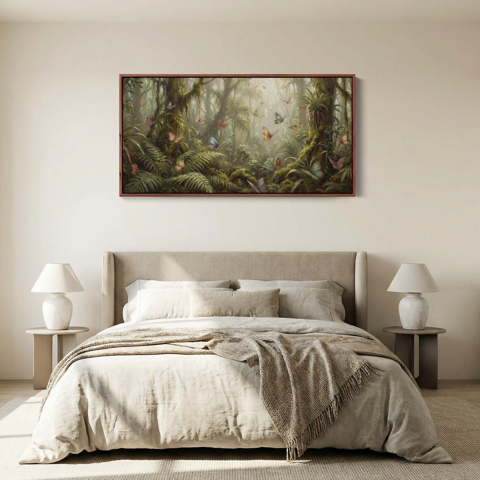 Enchanted Forest horizontal wall art Butterflies Statement Wall Decor Bedroom