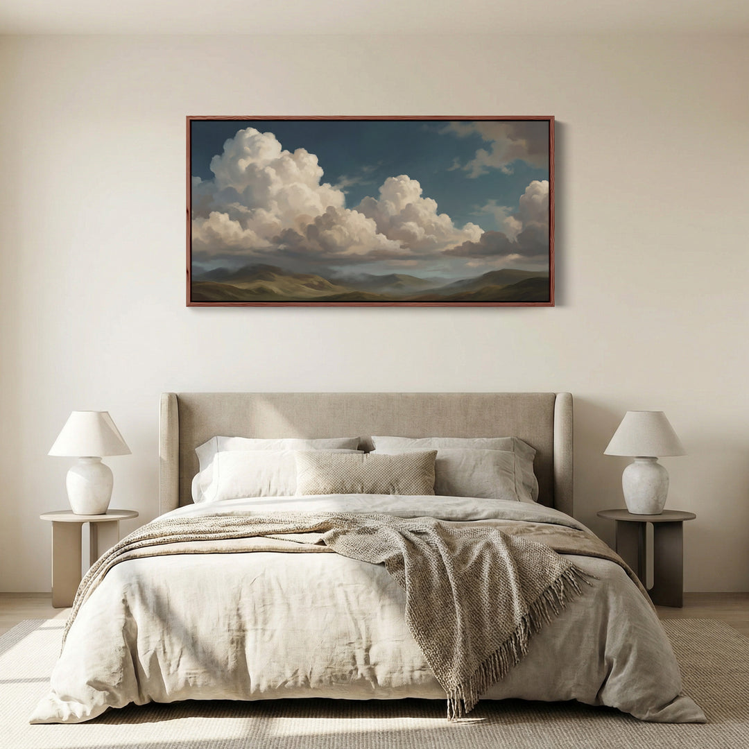 Clouds Over Hills Large Wall Art Oversized Wall Decor For Office