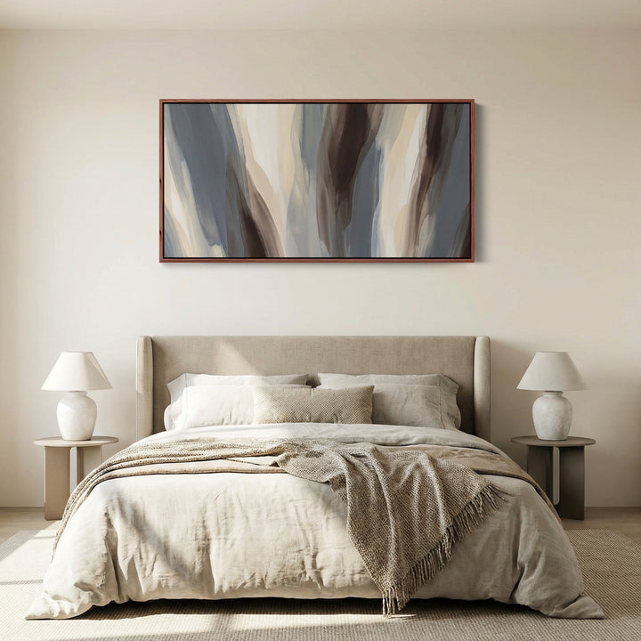 Vertical Forms Above Soft Wall Art Panoramic Canvas Print For Office