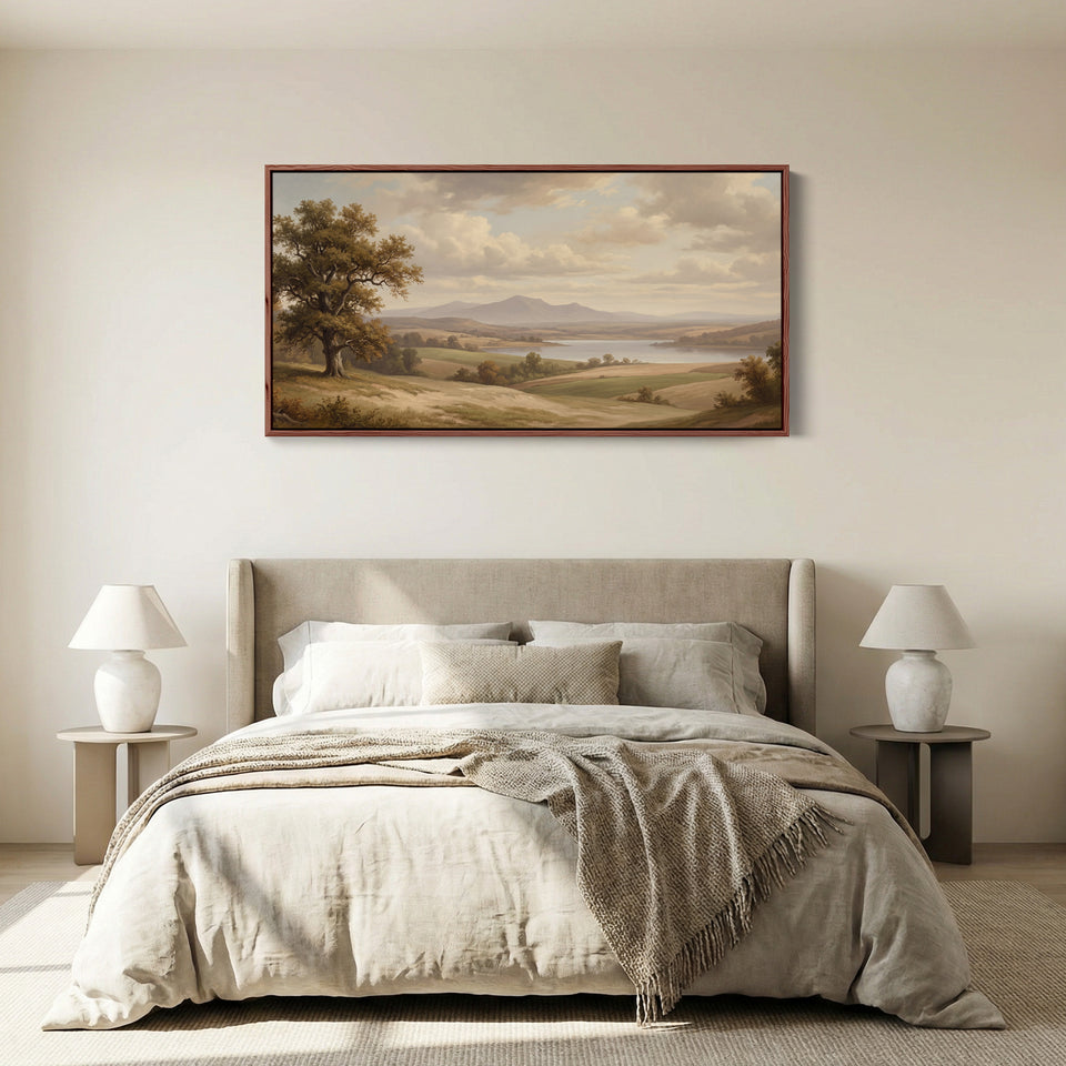 Lake Vista Long Wall Art Statement Wall Decor For Hallway