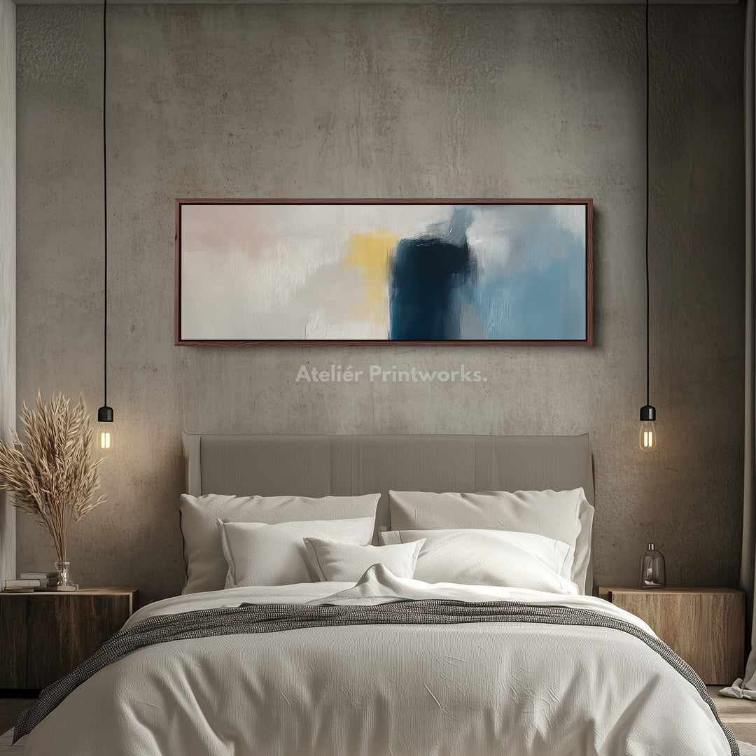 Long Narrow Abstract Wall Art - Horizontal Wall Art H0003