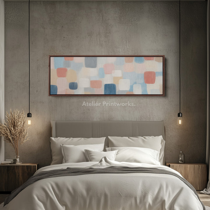 Abstract Pastel Long Skinny Wall Art - H0011