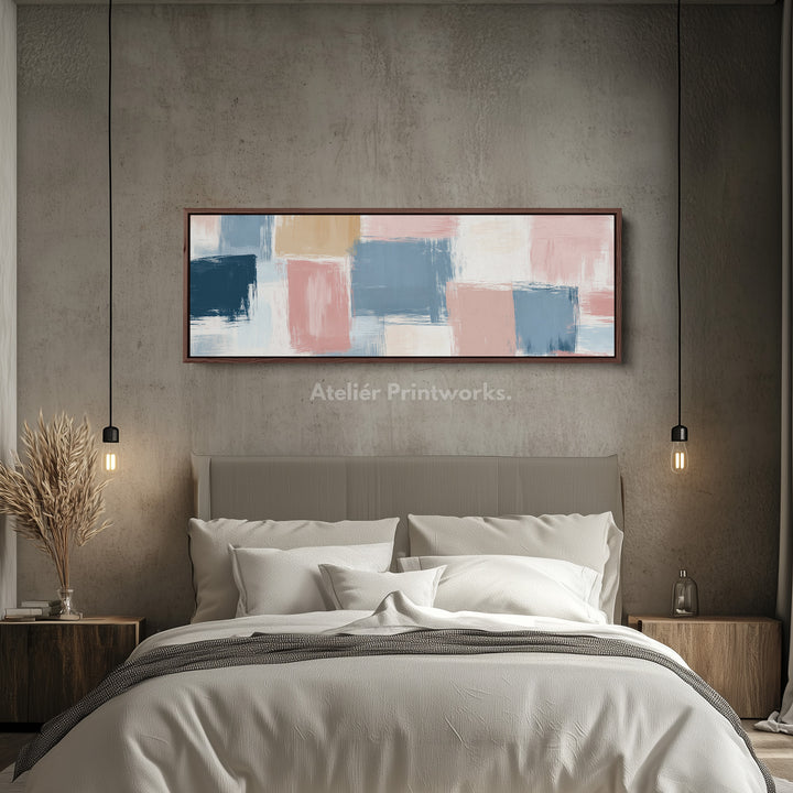 Abstract Pastel Horizontal Skinny Wall Art - H0012