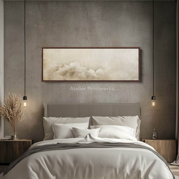 Wall Art For Bedroom Above Bed - Vintage Clouds - Atelier Printworks