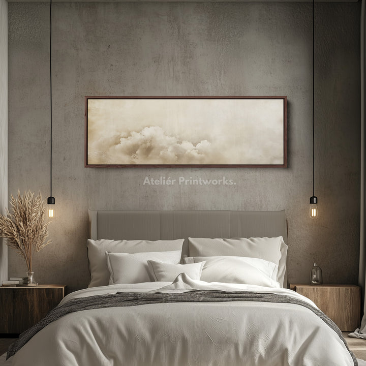 Wall Art For Bedroom Above Bed - Vintage Clouds - H0052