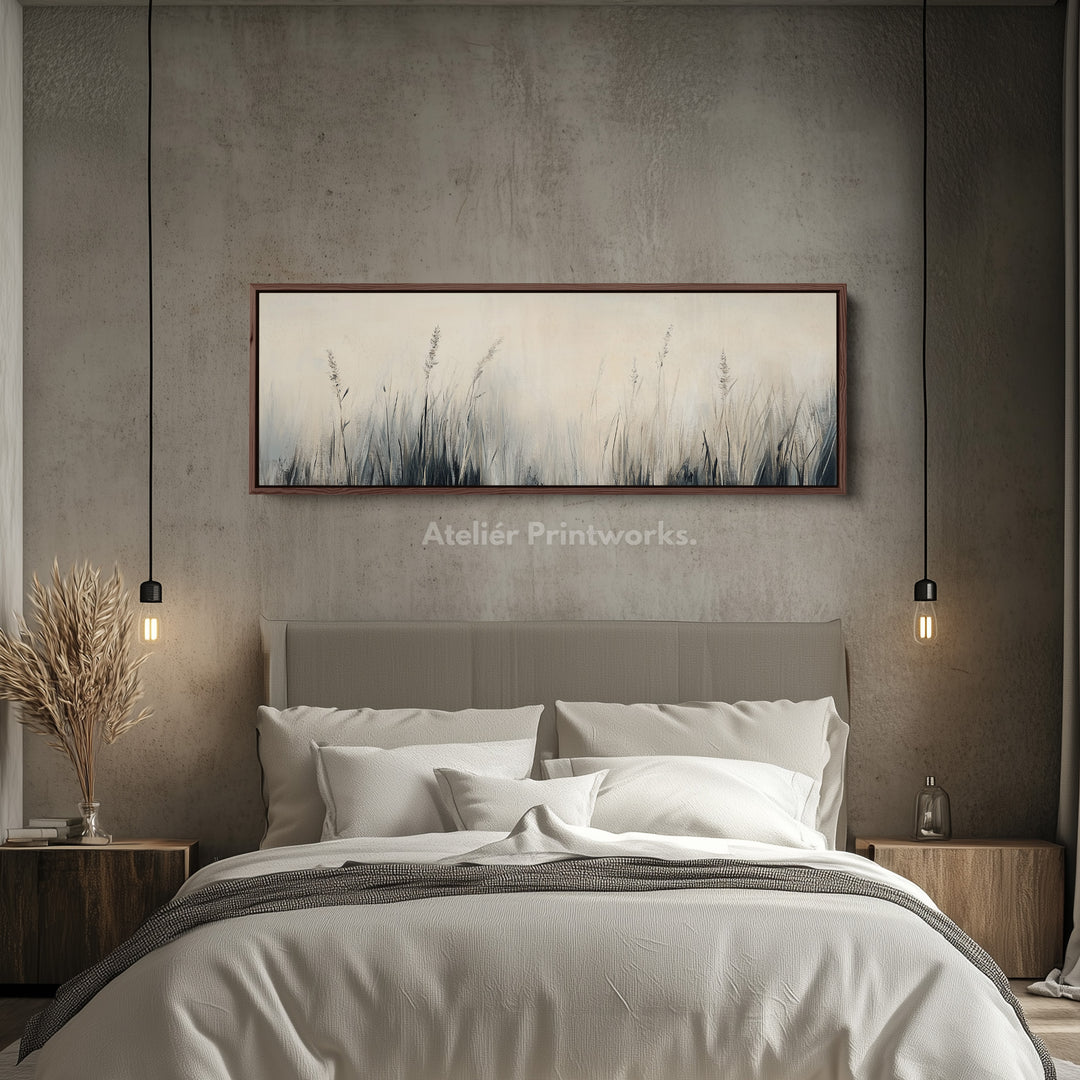 Minimalist Large Framed Canvas Long Narrow Horizontal Wall Art - H0087