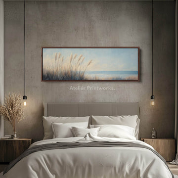 Pampas Grass Large Long Canvas Horizontal Wall Art - Atelier Printworks