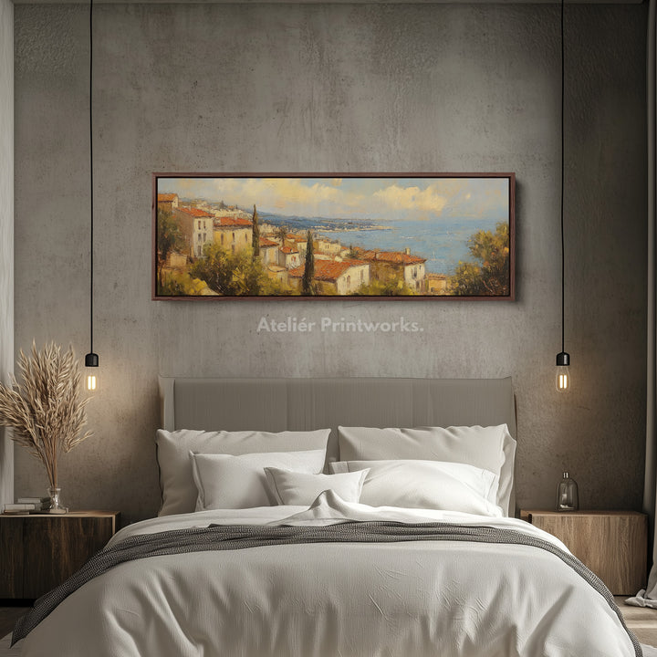 Coastal Seascape Large Long Canvas Horizontal Wall Art - H0127