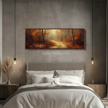 Long Horizontal Skinny Wall Art Vintage Forest - Atelier Printworks