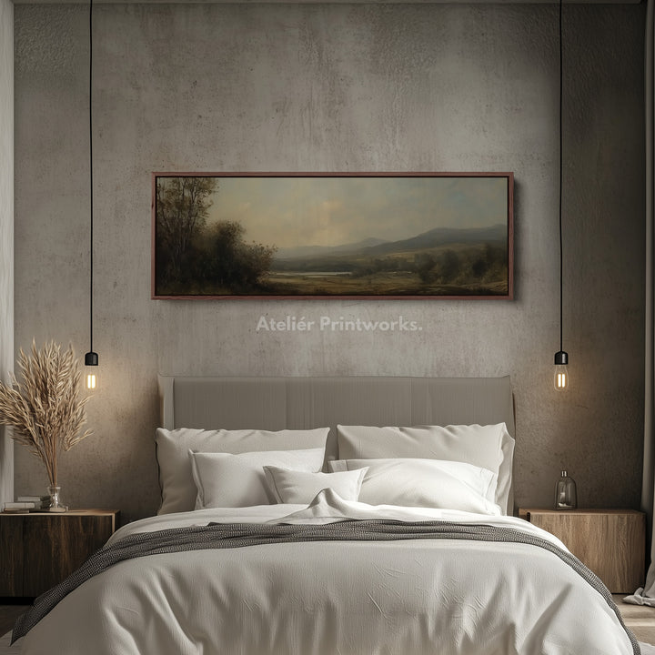 Vintage Landscape Long Narrow Horizontal Wall Decor - H0212