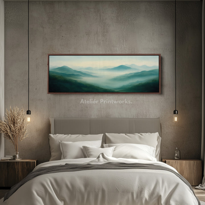 Vintage Mountains Long Narrow Horizontal Wall Art - H02014