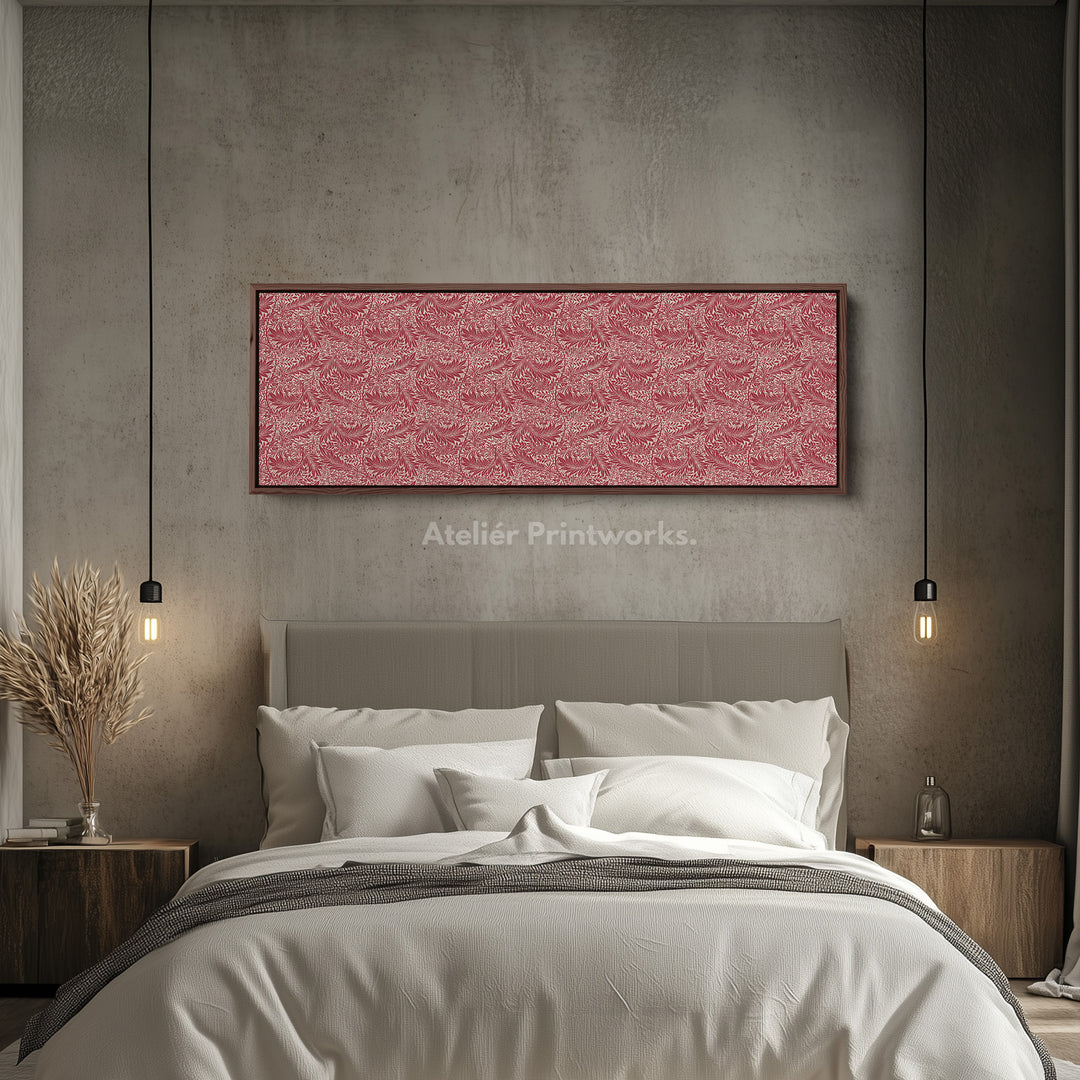 Horizontal Narrow Wall Decor William Morris Red Larkspur - H0346