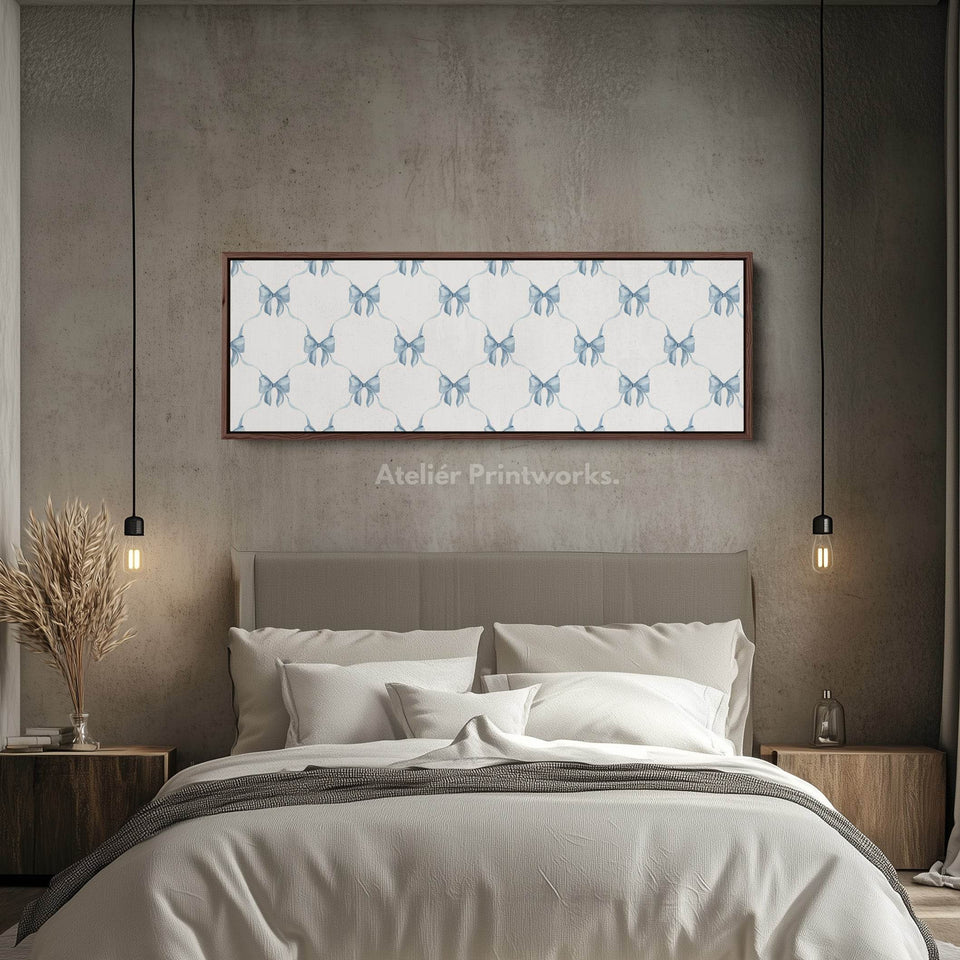 Blue Bows Panoramic Wall Decor - Atelier Printworks