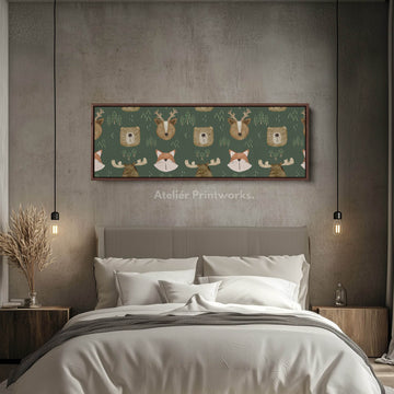 Woodland Animals Narrow Kids Wall Decor - Atelier Printworks