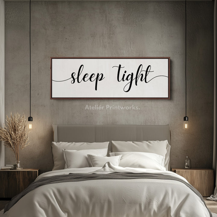 Above Bed Wall Art Long Panoramic  'Sleep Tight' - H0320