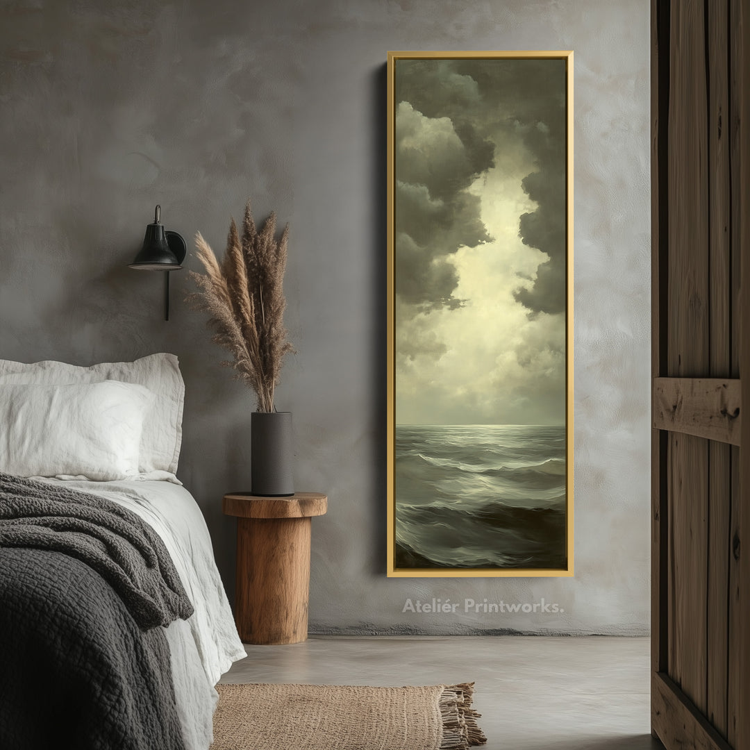 Vintage Sea Painting - Vertical Wall Art - V0001