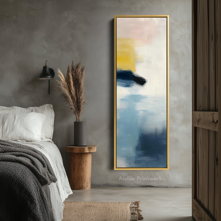 Tall Skinny Vertical Pastel Abstract Wall Art - V0027