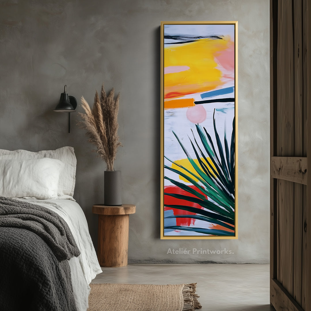 Vertical Wall Art Abstract Sunset - V0028