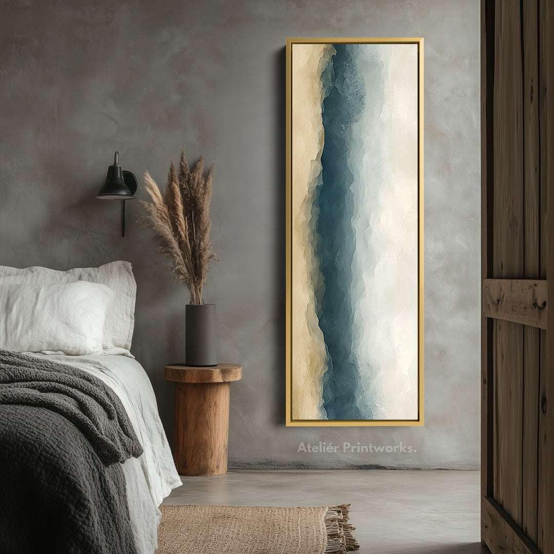 Tall Slim Vertical Long Abstract Canvas Wall Decor - V0044