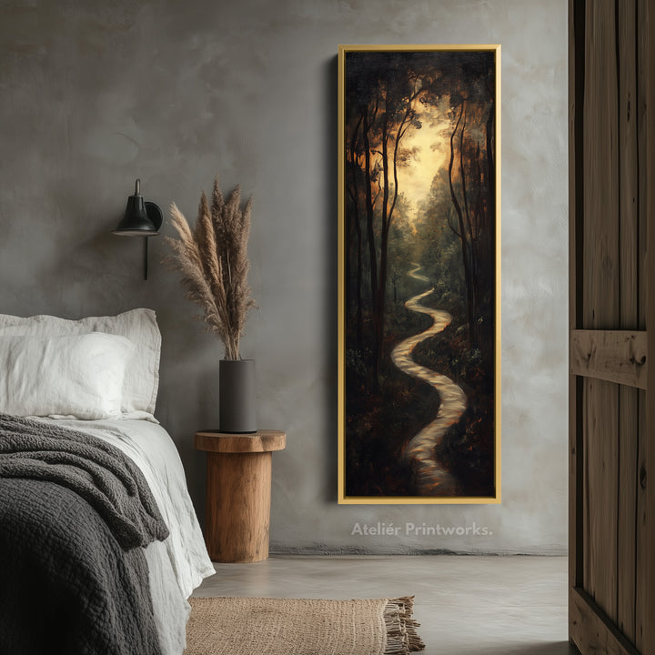 Forest Path Large Vertical Canvas Wall Decor - V0072