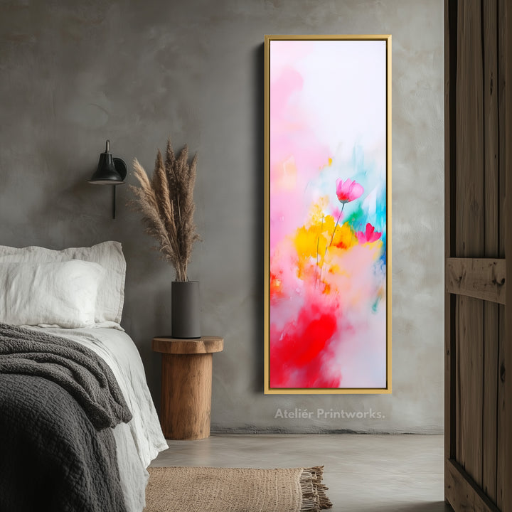 Abstract Large Painting Vertical Long Wall Art Large Canvas Decor - V0080